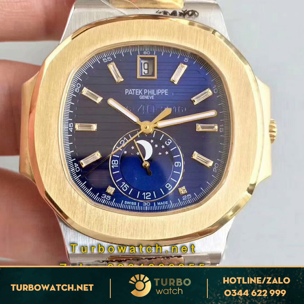  đồng hồ Patek Philippe fake 1-1 nautilus 5980G bleu