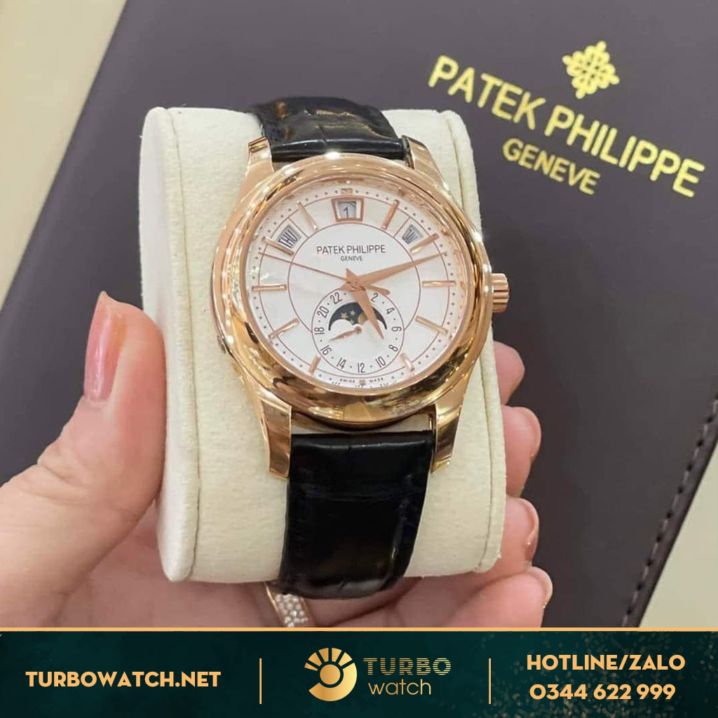 Đồng Hồ Patek Philippe Mặt Trắng Complications 5205R-001 Rose Gold 18k
