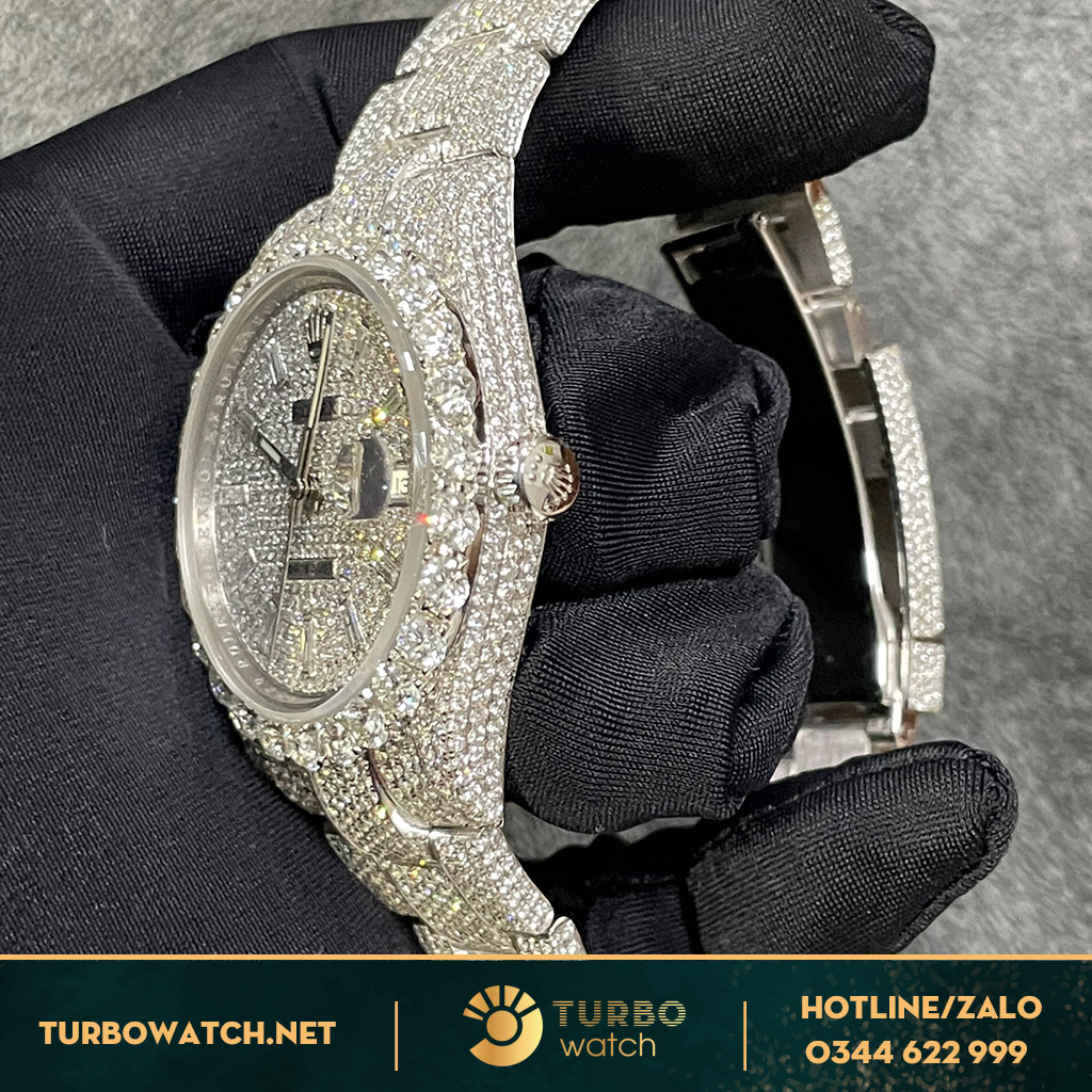 Rolex Datejust 41 vàng khối 18k kim cương thiên nhiên