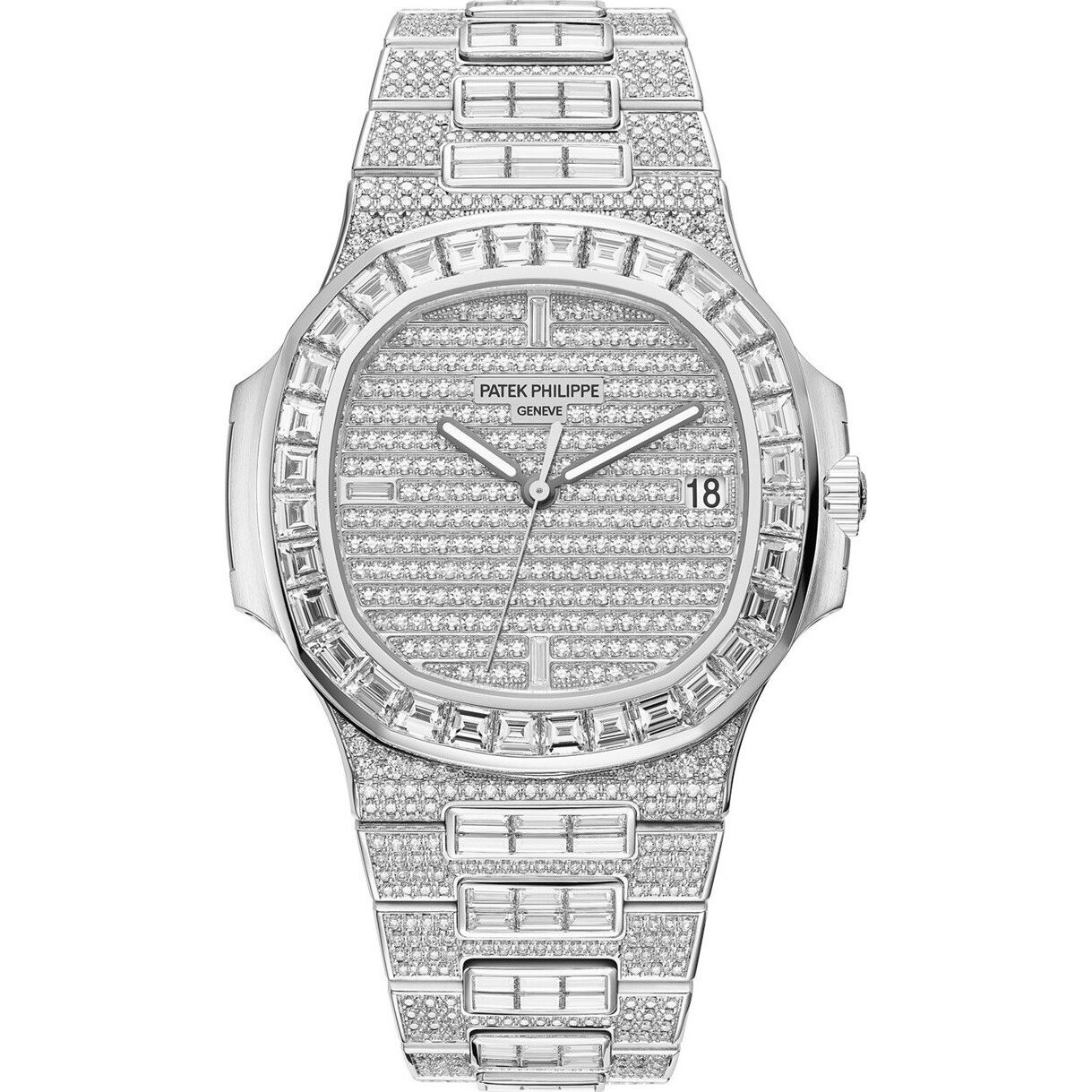 Đánh giá đồng hồ Patek Philippe Nautilus chế tác kim cương Baguette