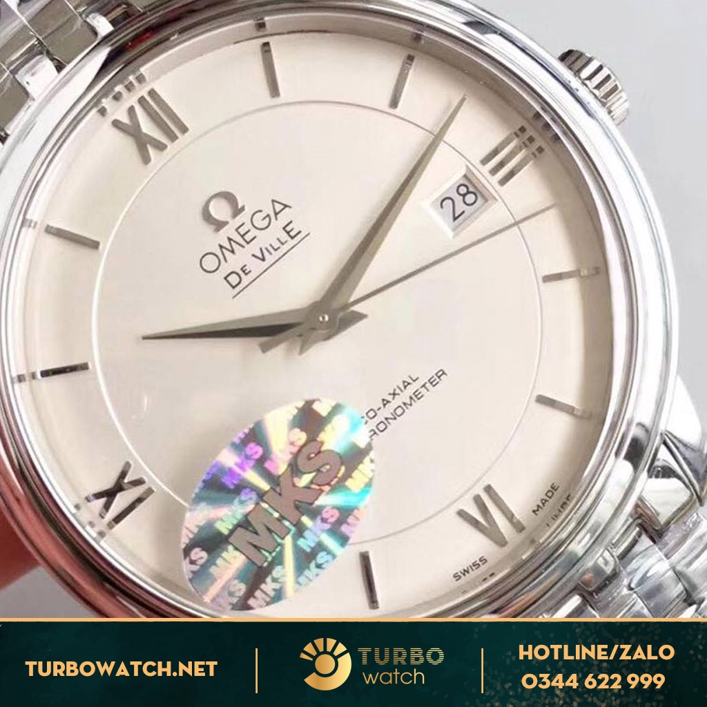 Mẫu đồng hồ Omega deville prestige white replica 1-1 có thiết kế đơn giản,tinh tế và toát lên được vẻ lịch lãm