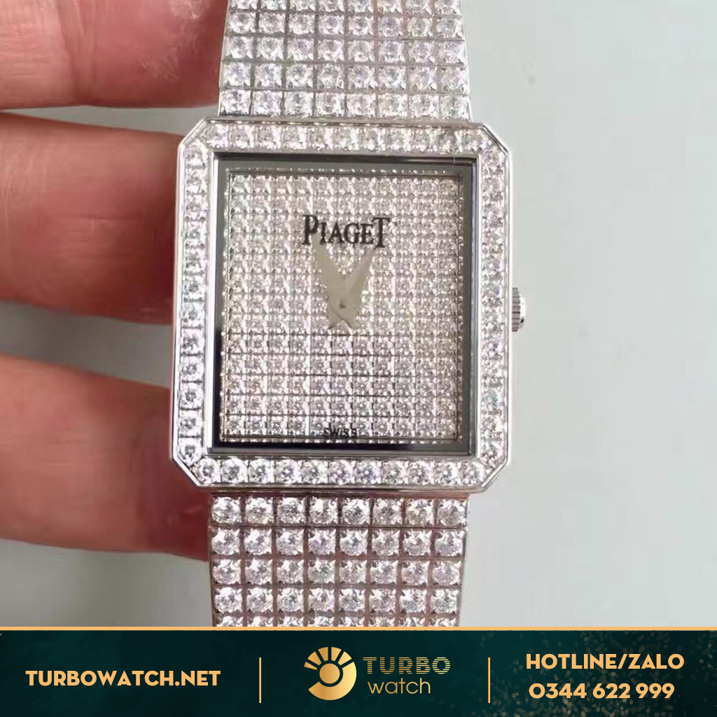 đồng hồ Piaget  replica 1:1 mặt vuông full diamond
