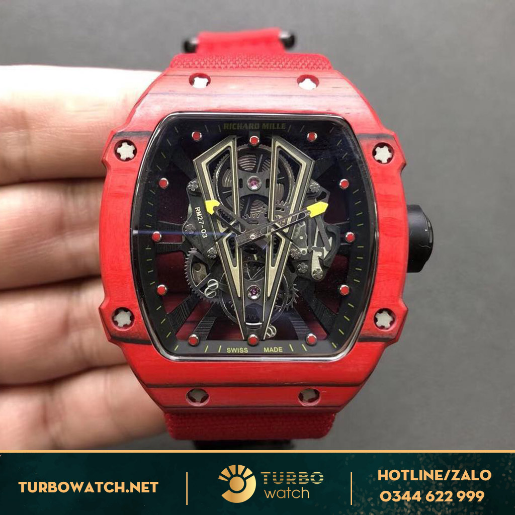 đồng hồ RICHARD MILLE replica1-1  Rafael Nadal RM-027 red 