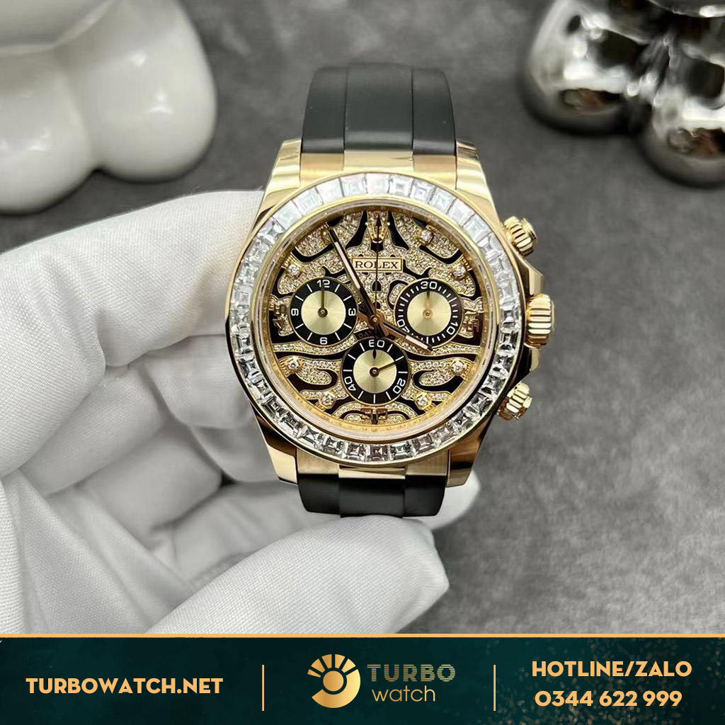 Đồng Hồ Rolex Cosmograph Daytona 116588TBR Eye Of Tiger Vàng Vàng 18k, Diamonds Chế Tác