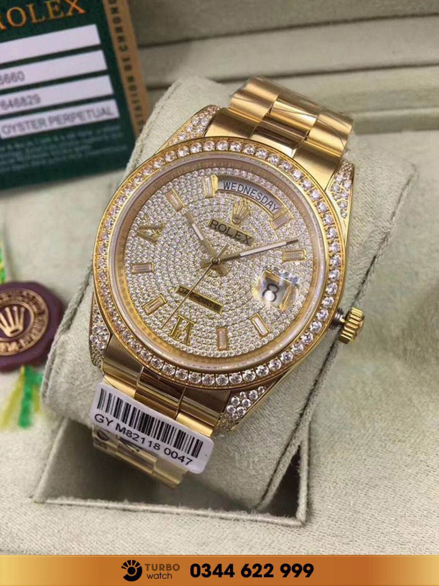 dong-ho-ROLEXDay-Date-36-Diamond-Pave-Dial-18kt-Yellow-Gold-President-turbowatch.net