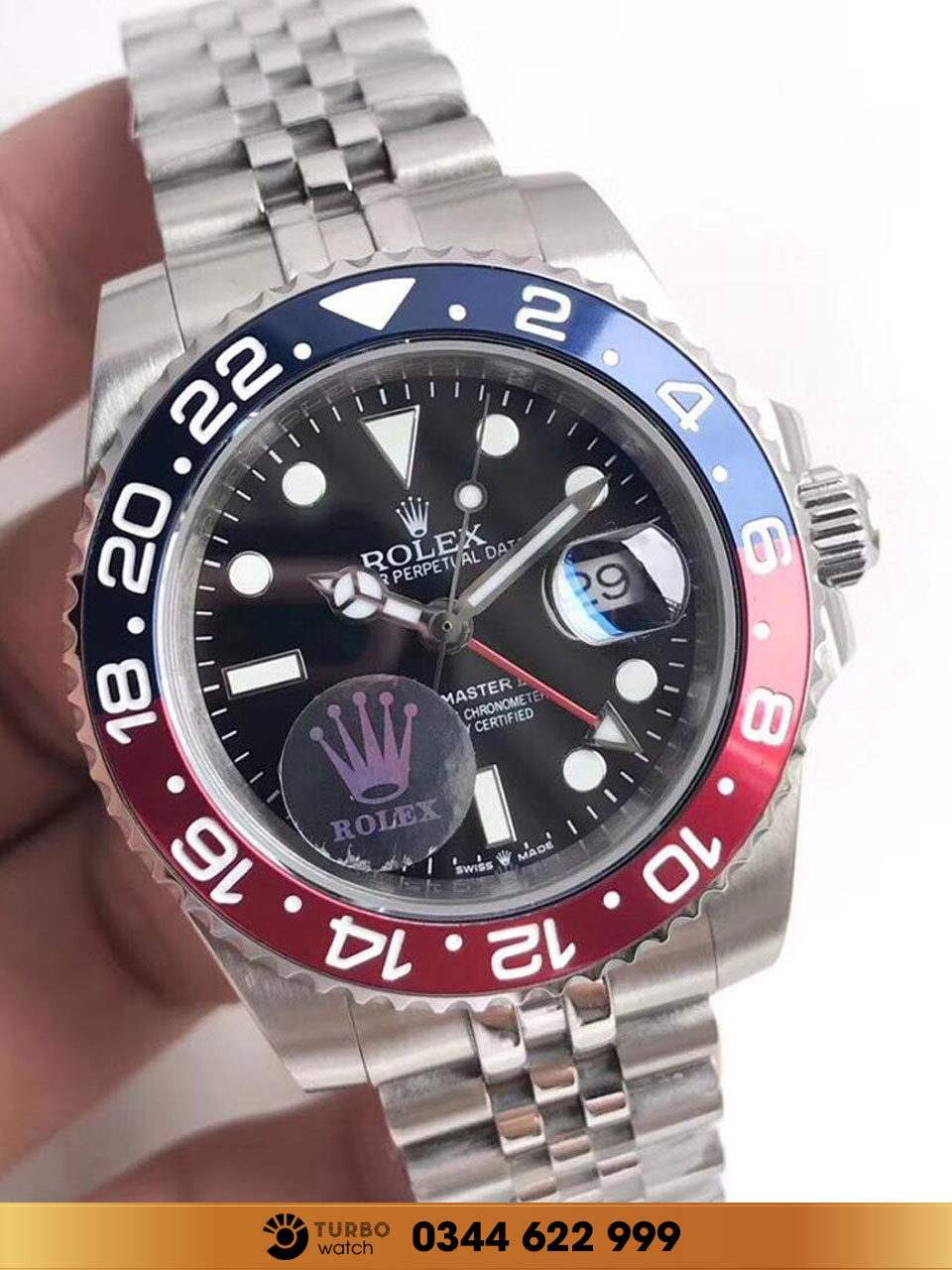 Giải mã sức hút đến từ đồng hồ Rolex GMT-Master II 116719BLRO replica
