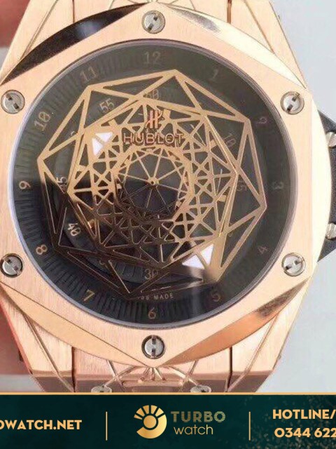 đồng hồ Hublot fake 1-1 BigBang Sang Bleu King Gold