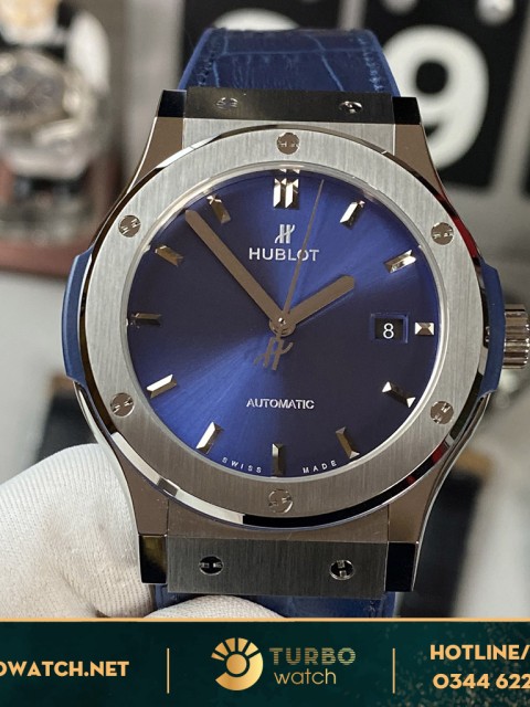 Đồng Hồ Hublot Fake 1-1 Classic Fusion Blue Titanium