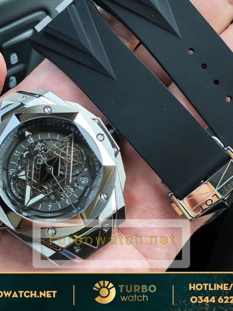đồng hồ Hublot fake 1-1 SangBleu II Titanium
