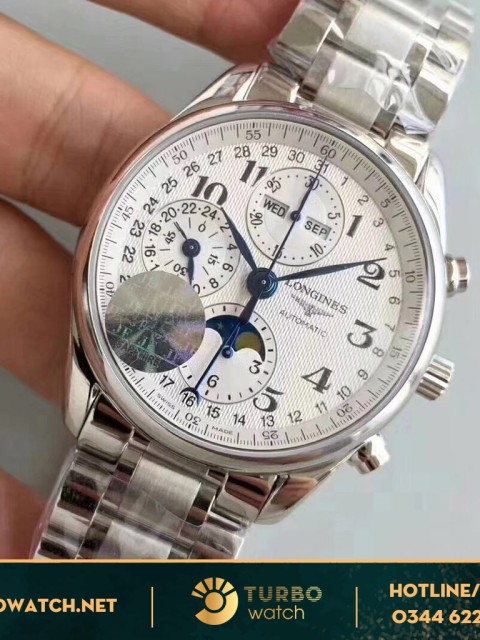 đồng hồ LONGINES fake 1-1 chronograph mặt trắng