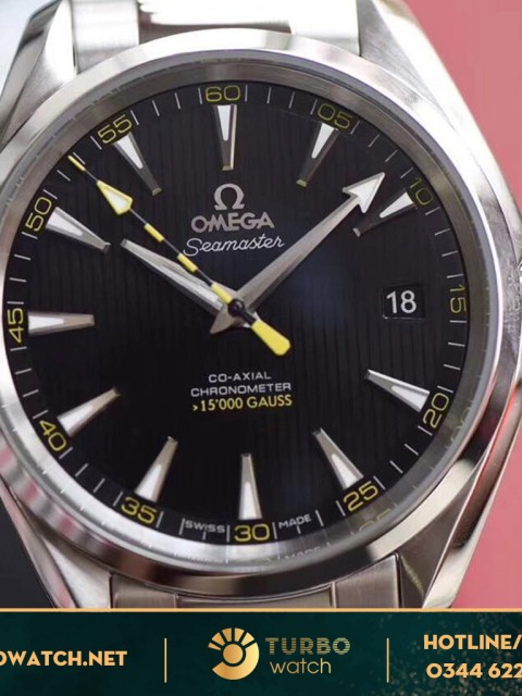 đồng hồ Omega replica 1-1 AQUA TERRA 150m Black