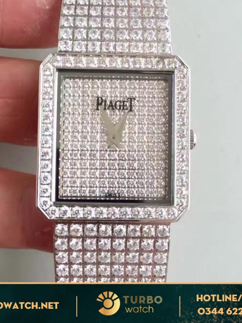 đồng hồ Piaget  replica 1:1 mặt vuông full diamond