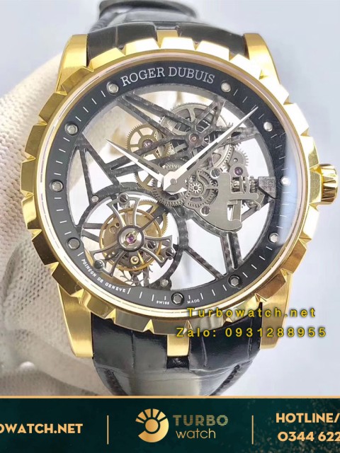 đồng hồ Roger dubuis fake 1-1 Gold tourbillon