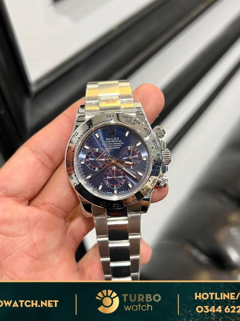 Đồng hồ Rolex Cosmograph Daytona Replica 116509 Mặt Số Xanh