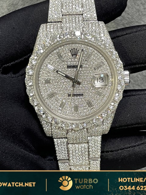 Rolex Datejust 41 vàng khối 18k kim cương thiên nhiên